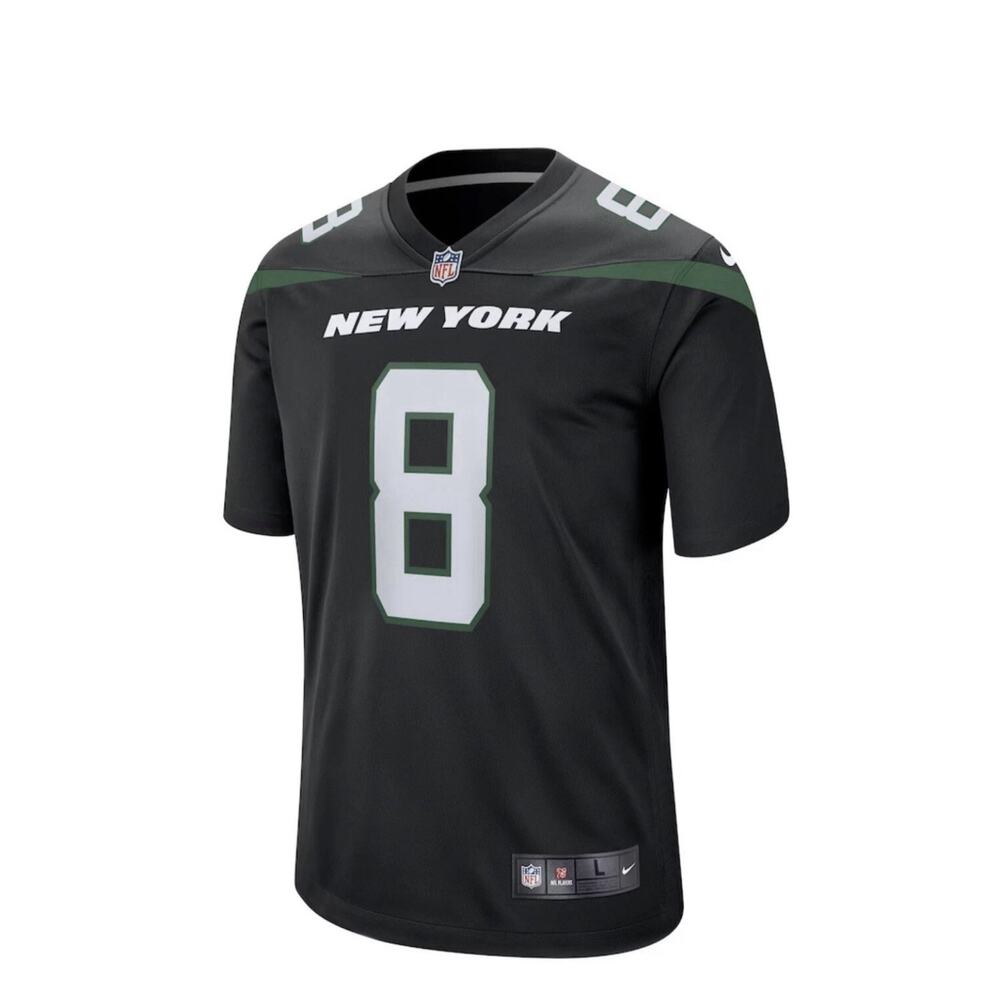 NWT Aaron Rodgers QB New York Jets NFL Nike Game Jersey Gotham Black #8; XXL W11 - Picture 2 of 6